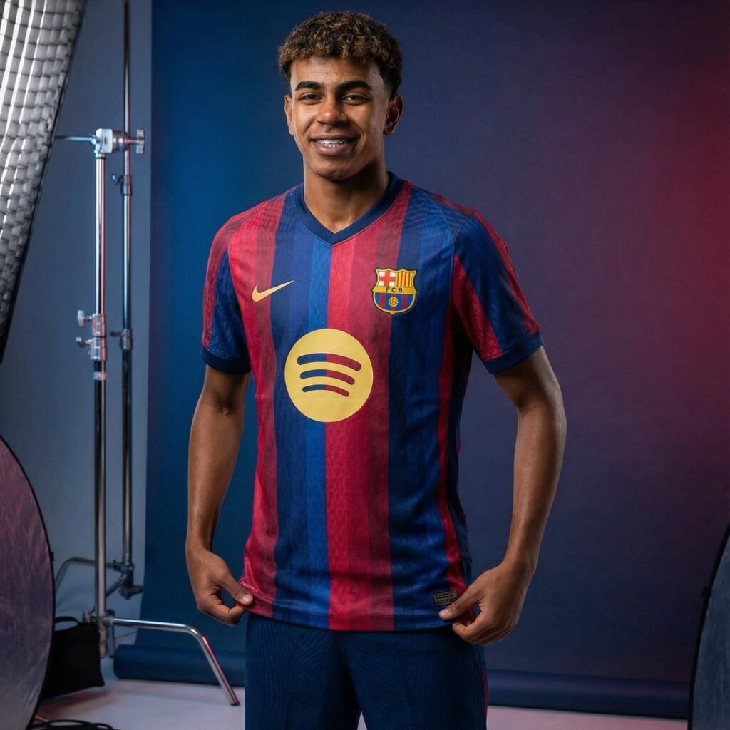 Les trois maillots officiels du FC Barcelone pour la saison 2025-2026 présentés par Nike