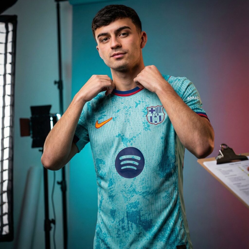 Les trois maillots officiels du FC Barcelone pour la saison 2025-2026 présentés par Nike