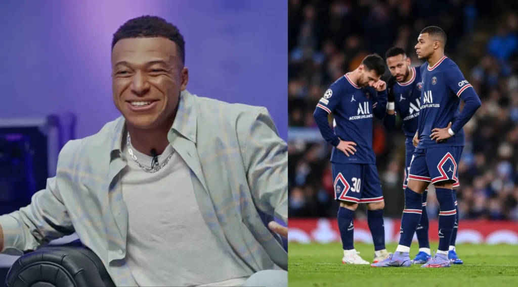 Kylian Mbappé qui raconte une anecdote de Lionel Messi