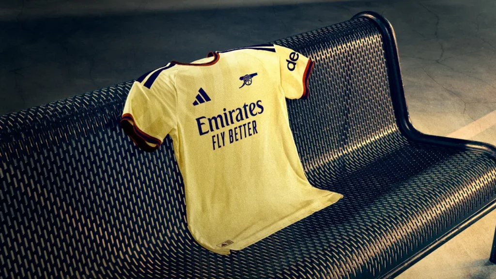 Arsenal – Nouveau maillot third 2026/27 Arsenal jaune
